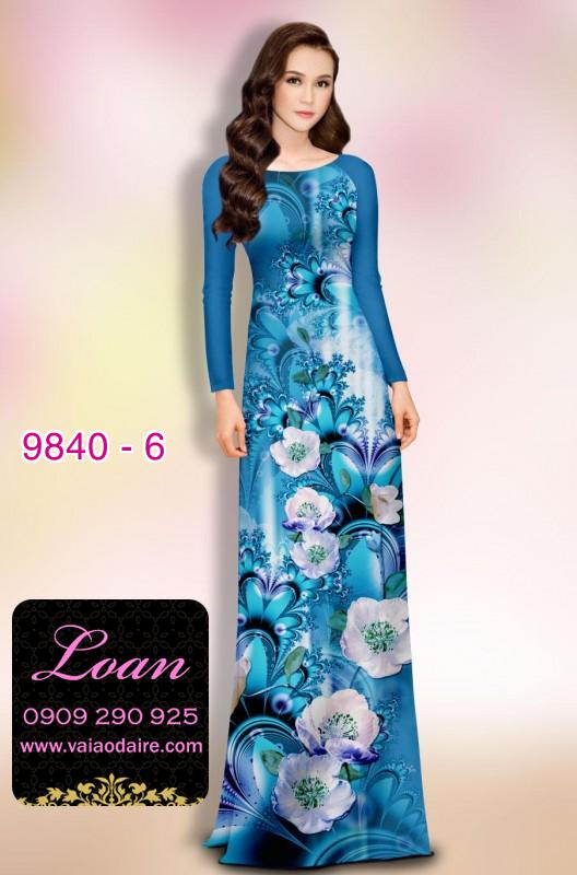 Vải áo dài hoa 3D