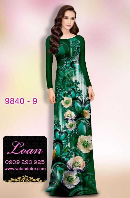 Vải áo dài hoa 3D