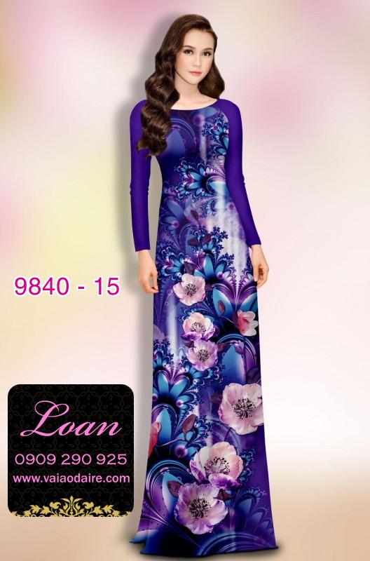 Vải áo dài hoa 3D