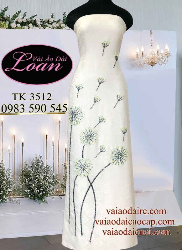 Vải áo dài kết Bồ Công Anh