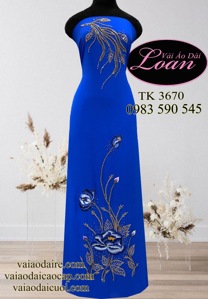 Vải áo dài kết hoa