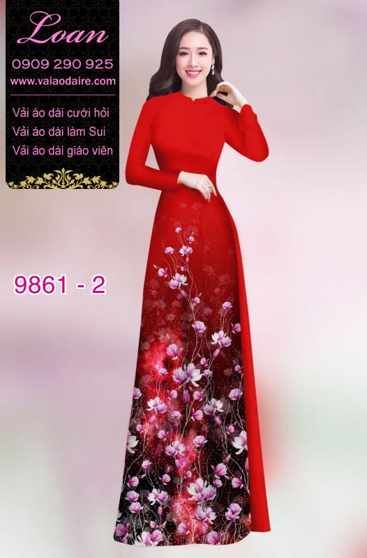 Vải áo dài hoa 3D