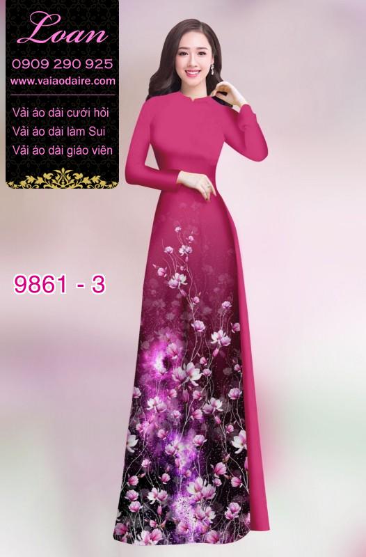 Vải áo dài hoa 3D
