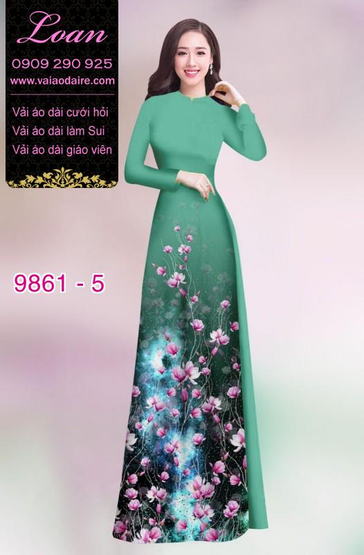Vải áo dài hoa 3D