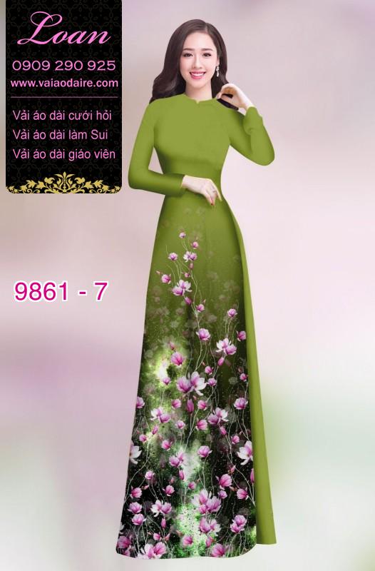 Vải áo dài hoa 3D