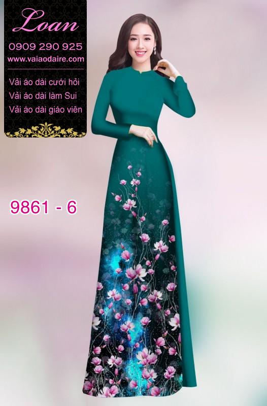 Vải áo dài hoa 3D