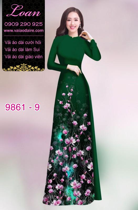 Vải áo dài hoa 3D