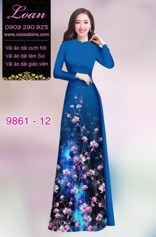 Vải áo dài hoa 3D