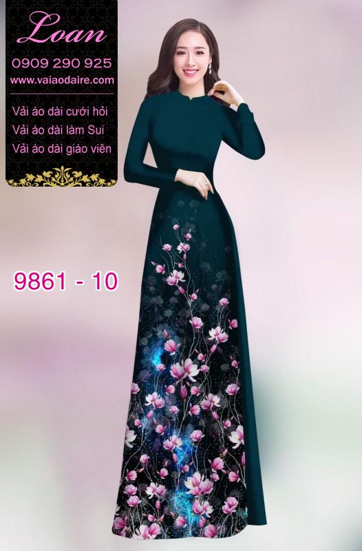 Vải áo dài hoa 3D