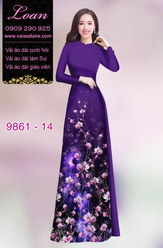 Vải áo dài hoa 3D