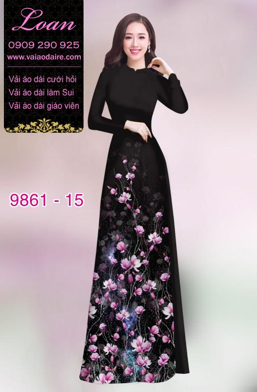 Vải áo dài hoa 3D