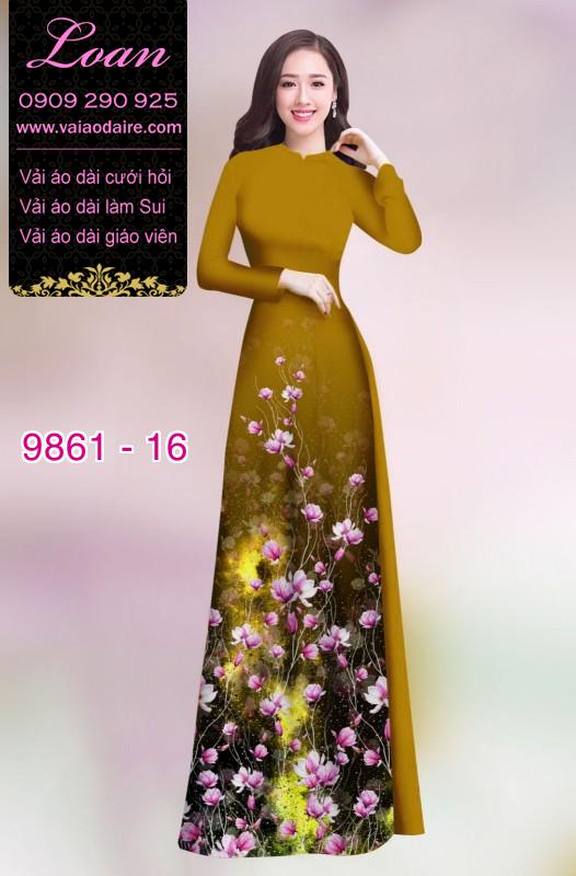 Vải áo dài hoa 3D