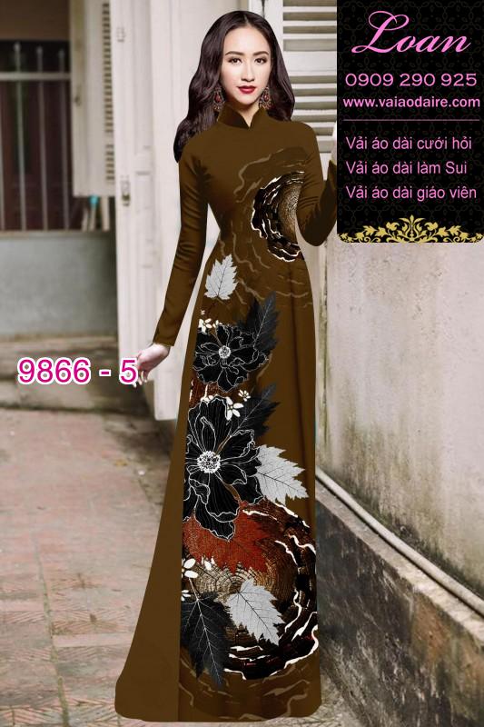Vải áo dài hoa 3D