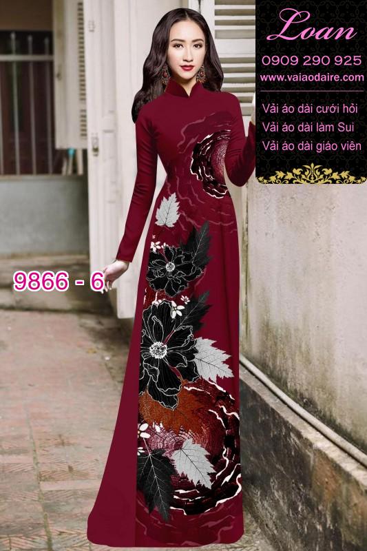 Vải áo dài hoa 3D