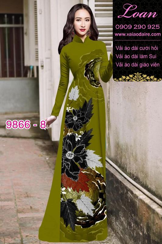Vải áo dài hoa 3D