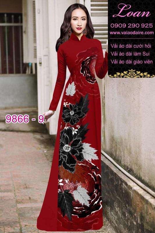 Vải áo dài hoa 3D