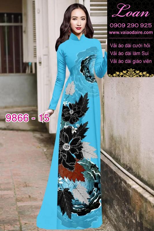 Vải áo dài hoa 3D