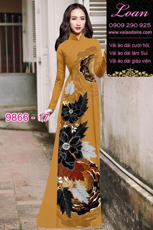 Vải áo dài hoa 3D