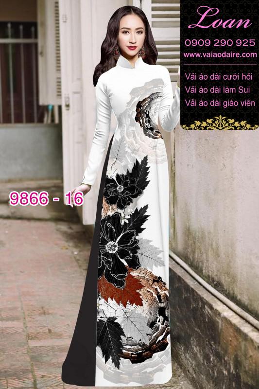 Vải áo dài hoa 3D