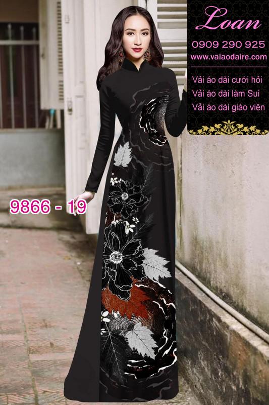Vải áo dài hoa 3D