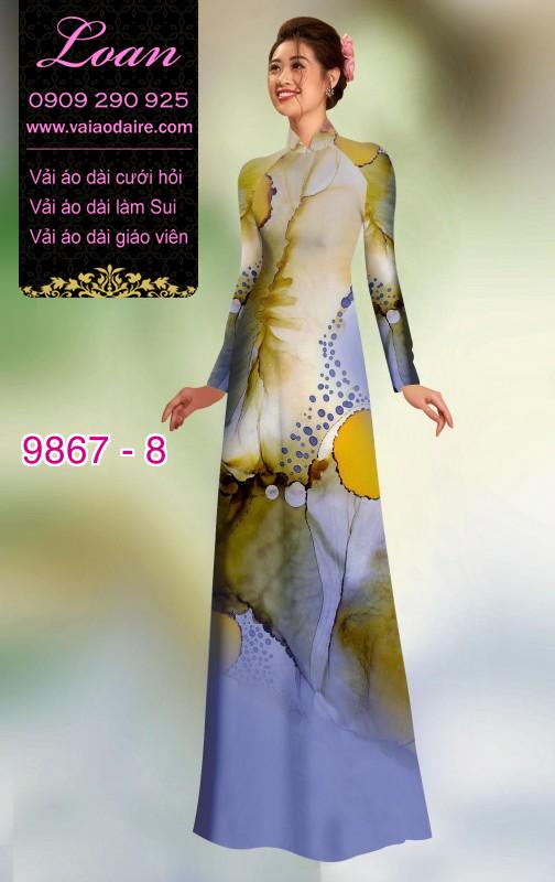 Vải áo dài hoa 3D