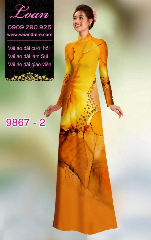 Vải áo dài hoa 3D