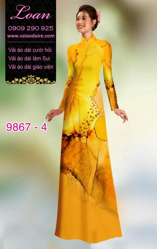 Vải áo dài hoa 3D