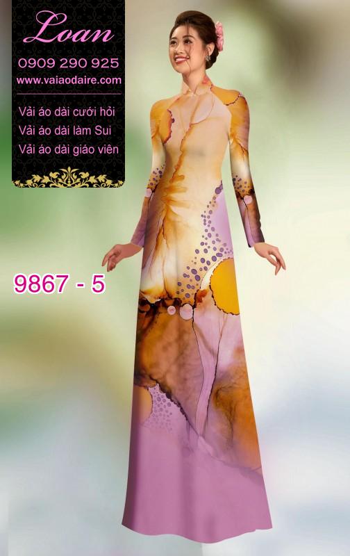 Vải áo dài hoa 3D