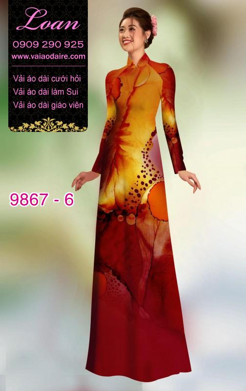 Vải áo dài hoa 3D