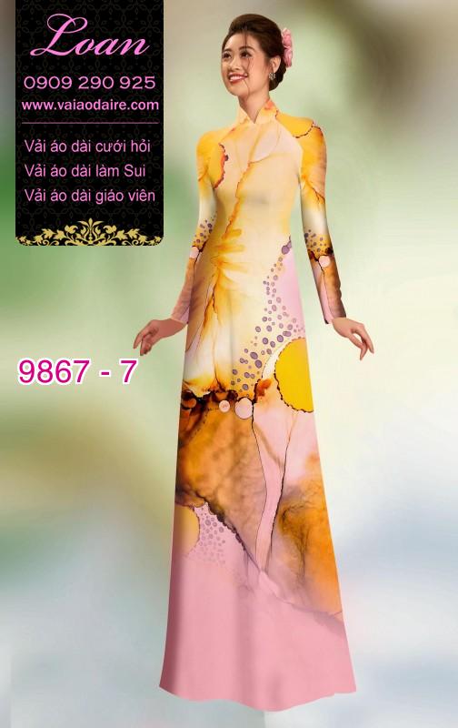 Vải áo dài hoa 3D