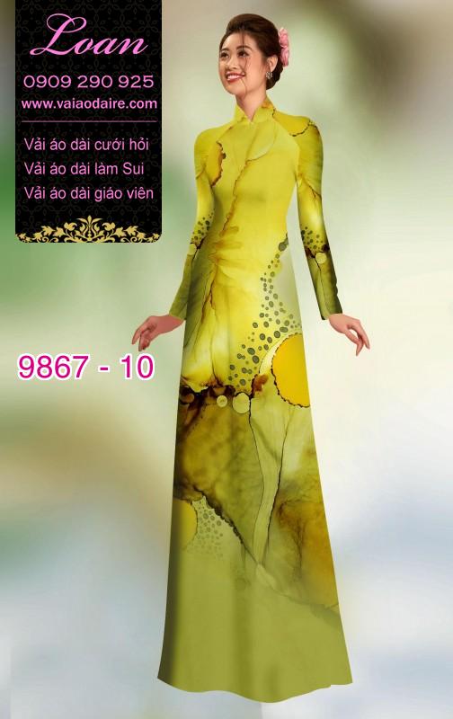 Vải áo dài hoa 3D