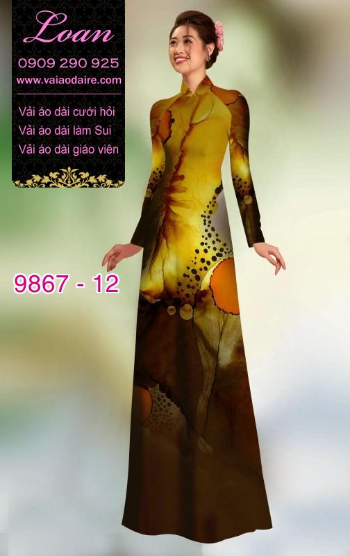 Vải áo dài hoa 3D