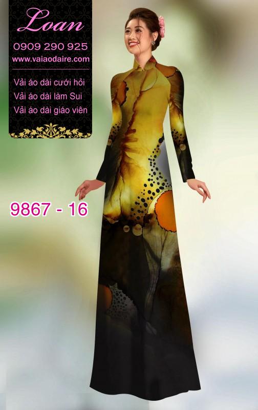 Vải áo dài hoa 3D