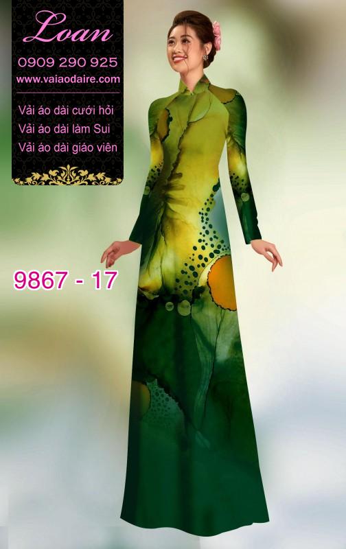 Vải áo dài hoa 3D
