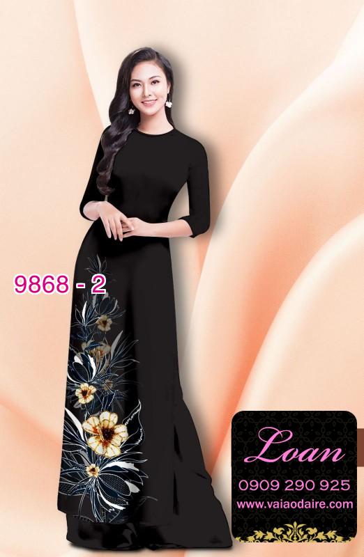 Vải áo dài hoa 3D