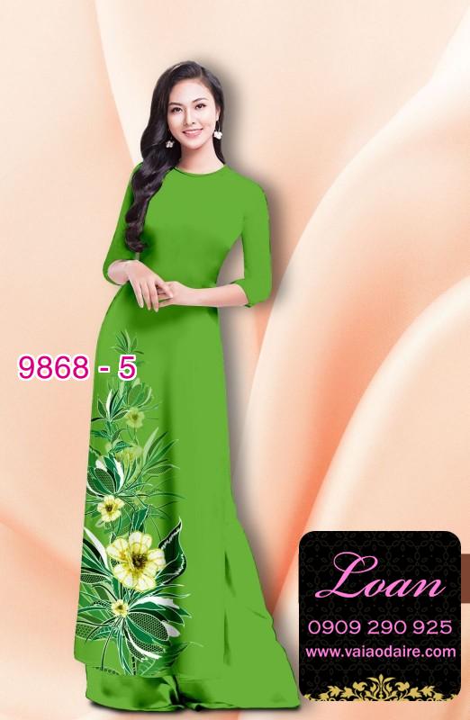 Vải áo dài hoa 3D