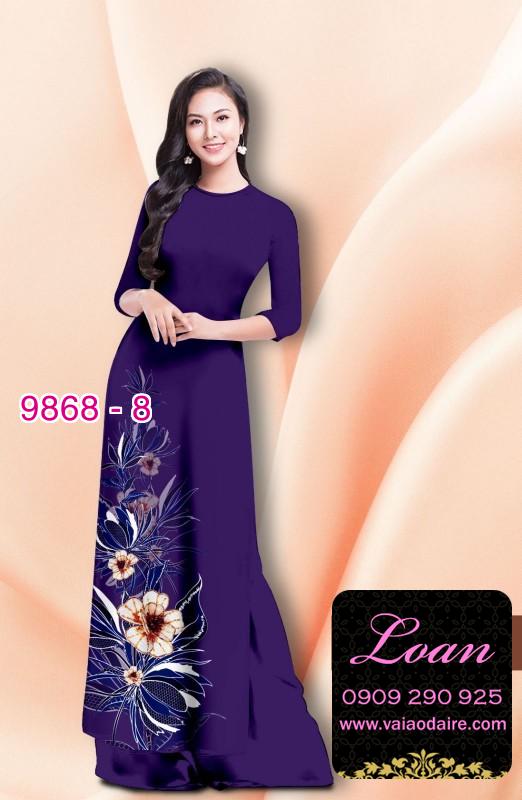 Vải áo dài hoa 3D