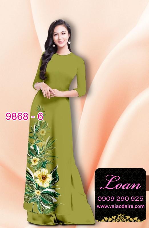 Vải áo dài hoa 3D