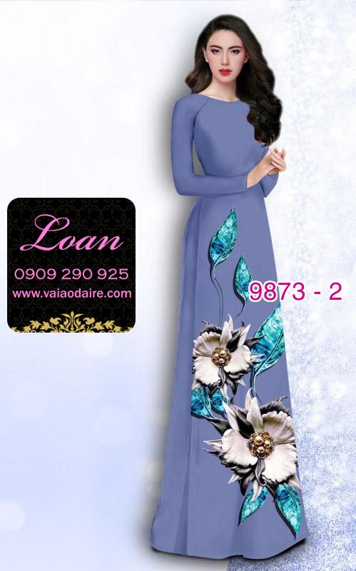 Vải áo dài hoa 3D