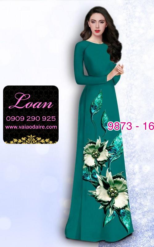 Vải áo dài hoa 3D