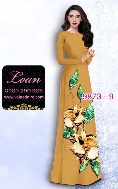 Vải áo dài hoa 3D