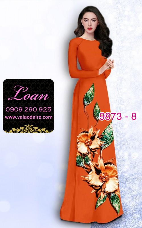 Vải áo dài hoa 3D