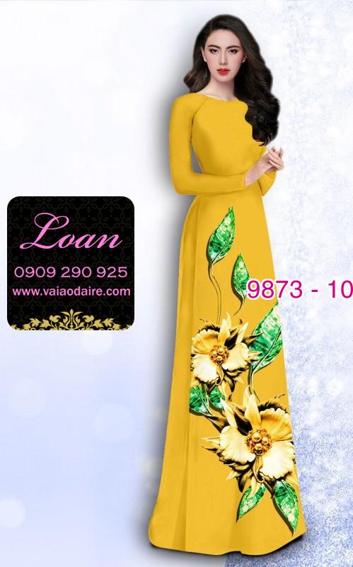 Vải áo dài hoa 3D
