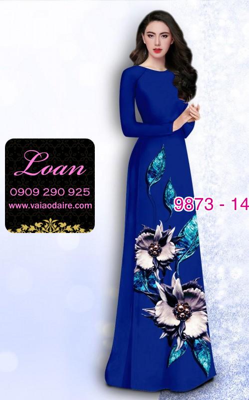 Vải áo dài hoa 3D