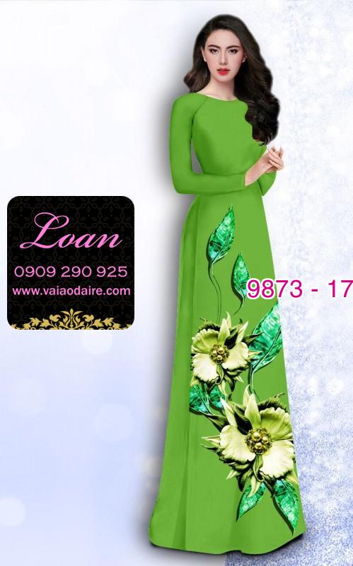 Vải áo dài hoa 3D