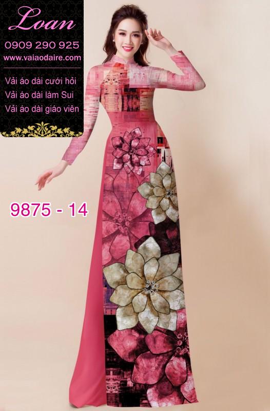 Vải áo dài hoa 3D Vải áo dài hoa 3D
