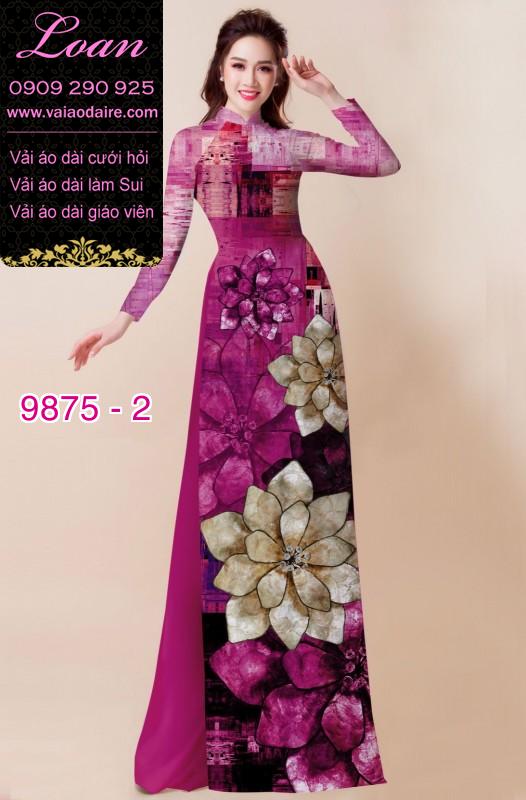 Vải áo dài hoa 3D Vải áo dài hoa 3D