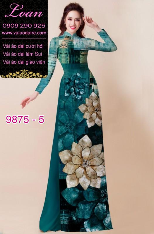 Vải áo dài hoa 3D Vải áo dài hoa 3D