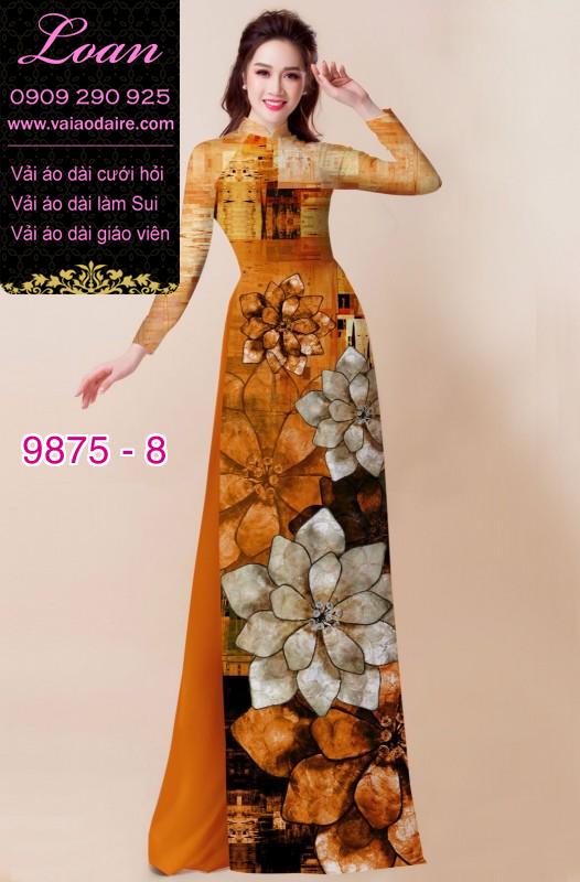 Vải áo dài hoa 3D Vải áo dài hoa 3D