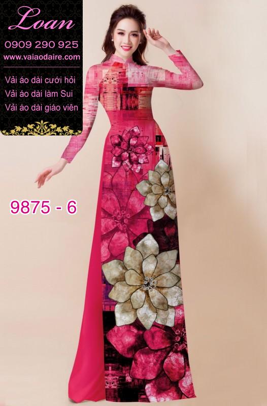 Vải áo dài hoa 3D Vải áo dài hoa 3D